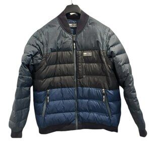 Eddie Bauer EBTek Reversible Zip-Off Sleeve Puffer Bomber Jacket Men’s L‎